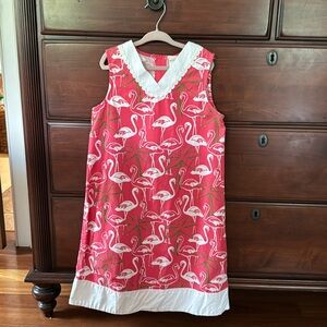Gymboree Pink/ Coral Flamingos A-Line Dress